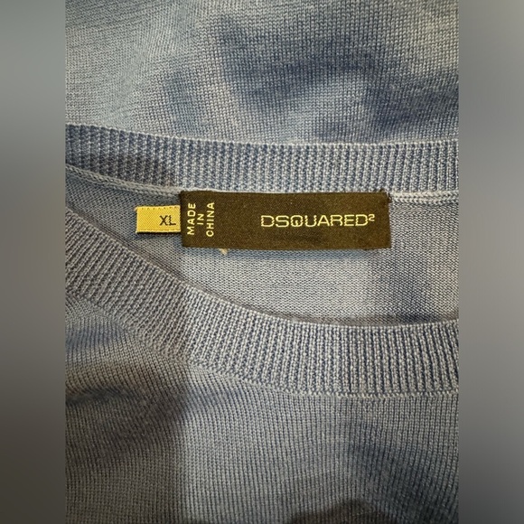 DSQUARED2 Blue Pull Over Sweater Button Cardigan Designer Extra Large Small xl - Picture 7 of 11
